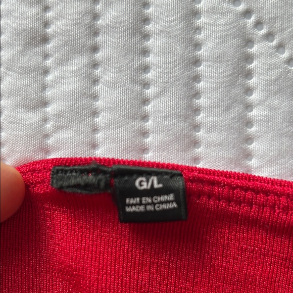 Women’s Elegant Red Halter Top. Summer vacation, tropical, cruise, stylish fun. - Picture 8 of 9